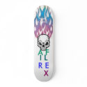Rainbow Flame Skull skateboards