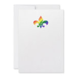 Rainbow Fleur de Lis Personalized Invitation