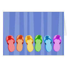 Rainbow Flip Flops Cards