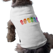 Rainbow Flip Flops Pet Tshirt