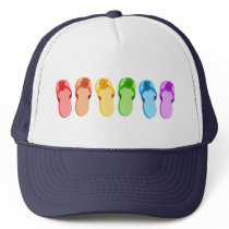 Rainbow Flip Flops Trucker Hats