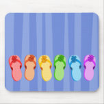Rainbow Flip Flops Mousepads