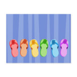 Rainbow Flip Flops Post Cards