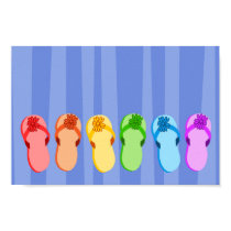 Rainbow Flip Flops Print