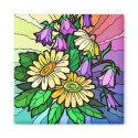 Rainbow Floral magnets