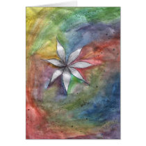 Rainbow Flower cards