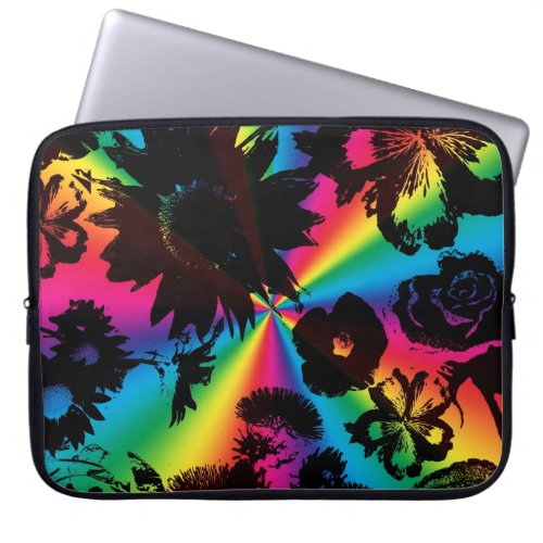 Rainbow Flower Customizable Laptop Bag electronicsbag