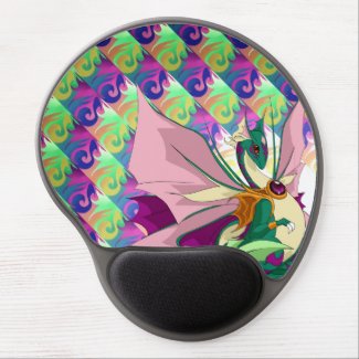 Rainbow Flower Dragon Gel Mousepad