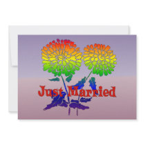 Rainbow Flower Marriage Custom Invite