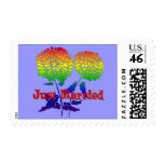 Rainbow Flower Marriage Stamp