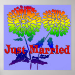 Rainbow Flower Marriage Poster