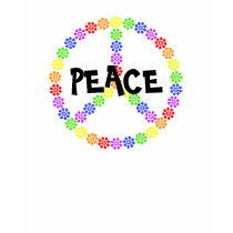 Rainbow Flower Peace Symbol t-shirts by theweener Rainbow Flower Peace Symbol t-shirts