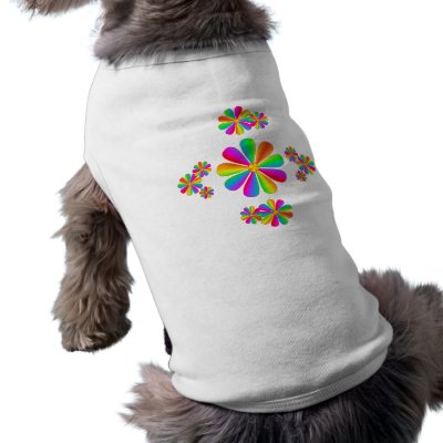 Pics Of Rainbow Flowers. Rainbow Flowers Dog T Shirt by