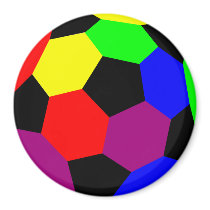 Rainbow Football in Rainbow Nation magnets by MerchandiseSamples Rainbow Football in Rainbow Nation magnets