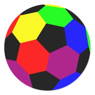 Rainbow Football in Rainbow Nation sticker