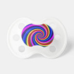 Rainbow Fractal Art Swirl Pattern Baby Pacifiers