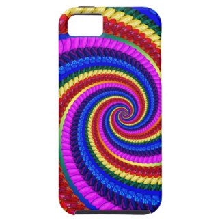 Rainbow Fractal Art Swirl Pattern iPhone 5 Cover