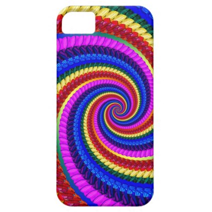 Rainbow Fractal Art Swirl Pattern iPhone 5 Covers