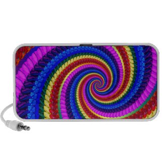 Rainbow Fractal Art Swirl Pattern Iphone Speaker