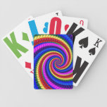 Rainbow Fractal Art Swirl Pattern Poker Cards