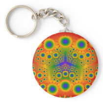 Rainbow Fractal Explosions: Key Chain