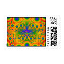 Rainbow Fractal Explosions: Vector Art: Postage