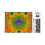 Rainbow Fractal Explosions: Vector Art: Postage