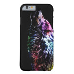 Rainbow Fractal wolf Barely There iPhone 6 Case