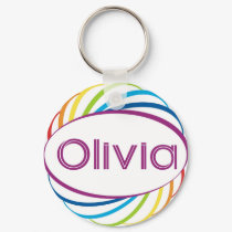 Rainbow frame Olivia keychains by names_by_willow Rainbow frame Olivia keychains