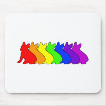 Rainbow Frenchie Mouse Pad