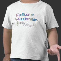 Rainbow Future Musician Musical Notes Kids T-Shirt t-shirts