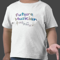 Rainbow Future Musician Musical Notes Kids T-Shirt t-shirts