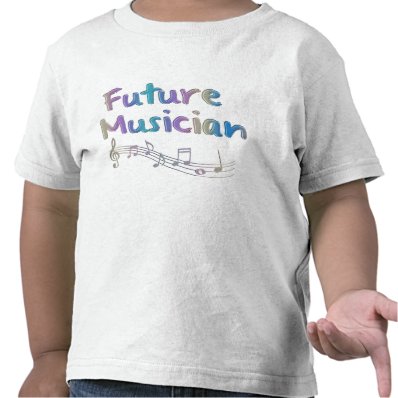 Rainbow Future Musician Musical Notes Kids T-Shirt