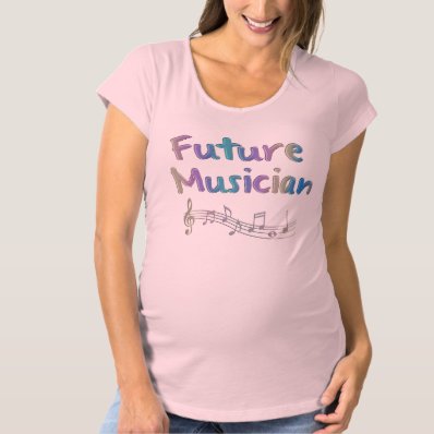 Rainbow Future Musician Musical Notes Maternity T T-shirts