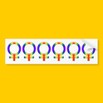 Rainbow Gal Bumper Sticker bumper stickers