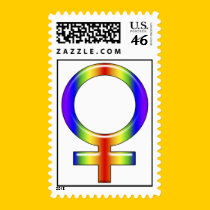 Rainbow Gal Postage stamps