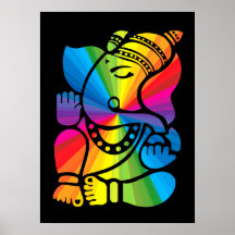 Rainbow Ganesha Posters