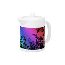 Rainbow Garden Teapot teapots