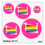 Rainbow Gay Pride Brush Flag Room Stickers