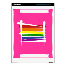 Rainbow Gay Pride Brush Flag Skin For Xbox 360 Console