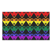 Rainbow Gay Pride Hearts (6) Sticker