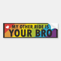 Rainbow Gay Slogan Bumper Sticker