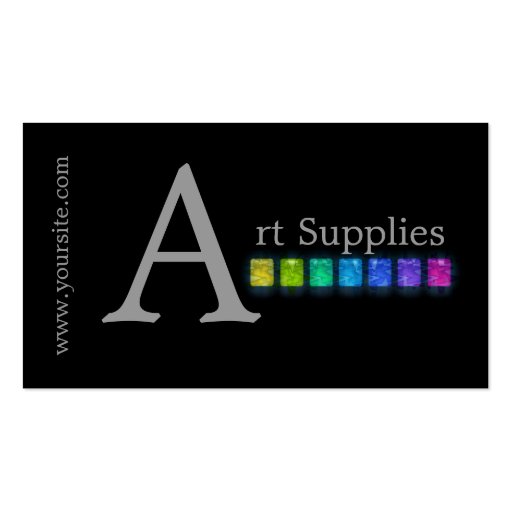 Rainbow Gem Tones Business Card (front side)