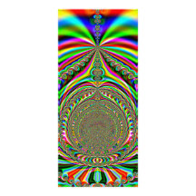 Rainbow Genies Lamp Fractal Rack Card