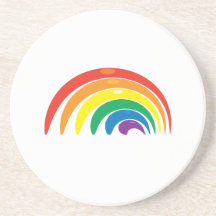 Rainbow Geometry Beverage Coasters