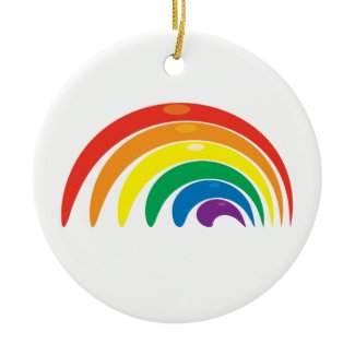 Rainbow Geometry Christmas Ornament