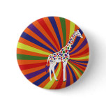 Rainbow Giraffe Art Pins