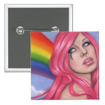 Rainbow Girl Button buttons