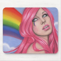 Rainbow Girl Mousepad mousepads