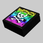 Rainbow Girly Skull Jewelry Box gift boxes